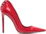 HARDOT Supreme 115mm studded pumps Red - Thumbnail 1