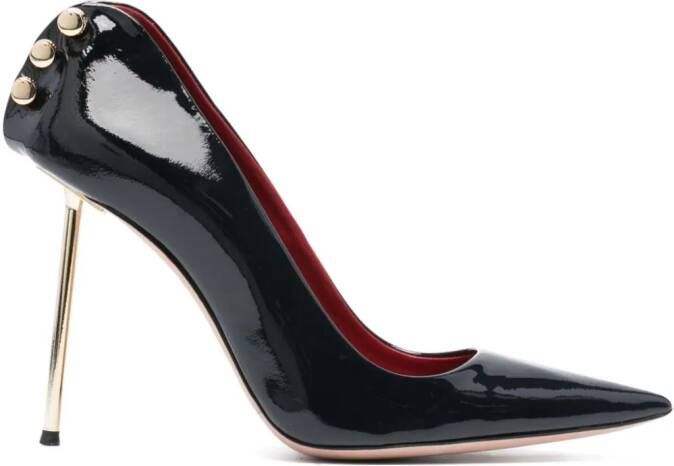 HARDOT Supreme Ass Metallic-heel 101mm patent-finish pumps Black