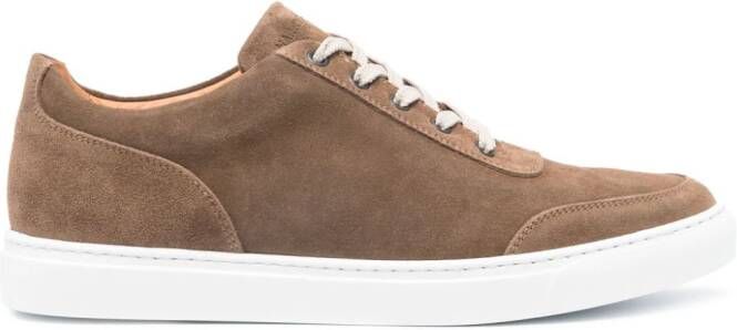 Harrys of London lace-up suede sneakers Brown