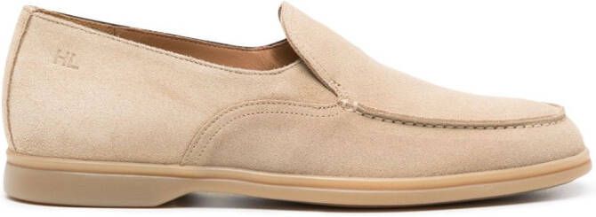 Harrys of London panelled suede loafers Neutrals
