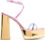 Haus of Honey 135mm metallic platform sandals Pink - Thumbnail 1