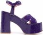 Haus of Honey crossover detail chunky 125mm heels Purple - Thumbnail 1