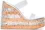 Haus of Honey crystal embellished wedge sandals Neutrals - Thumbnail 1
