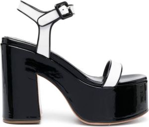 Haus of Honey two-tone leather sandals Black