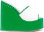 Haus of Honey two-tone leather sandals Green - Thumbnail 1