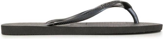 Havaianas Slim textured flip-flips Black