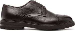 Henderson Baracco almond toe leather brogues Brown