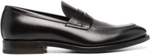 Henderson Baracco almond-toe leather loafers Brown