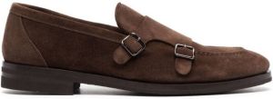 Henderson Baracco double-buckle monk shoes Brown