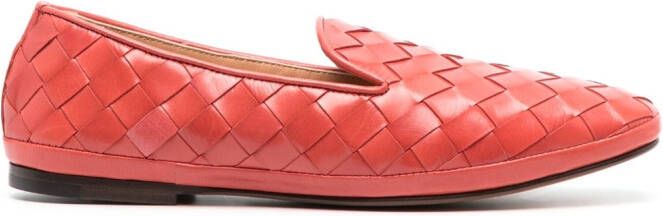 Henderson Baracco Era braided leather loafers Red