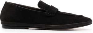 Henderson Baracco Ernest suede penny loafers Black