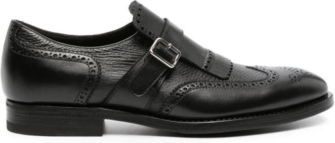 Henderson Baracco fringe-detail monk shoes Black