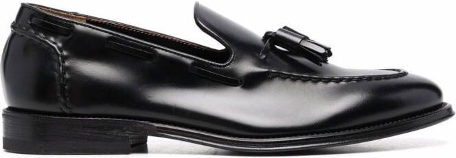 Henderson Baracco grained leather loafers Black