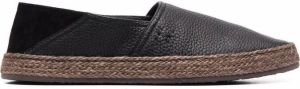 Henderson Baracco Kos pebbled-effect espadrilles Black