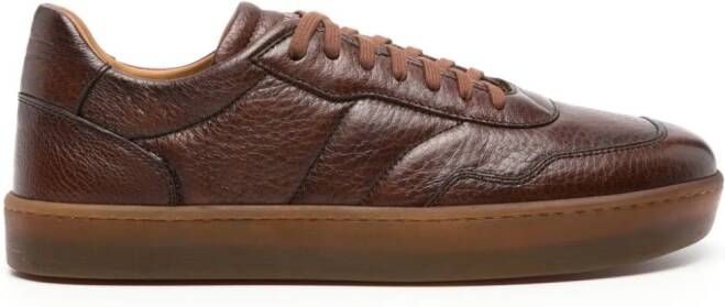 Henderson Baracco lace-up leather sneakers Brown