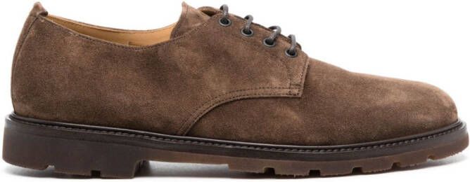 Henderson Baracco lace-up suede derby shoes Brown