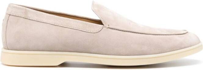 Henderson Baracco logo-embroidered suede loafers Neutrals