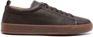 Henderson Baracco logo-print leather sneakers Brown