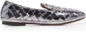 Henderson Baracco metallic interwoven loafers Grey