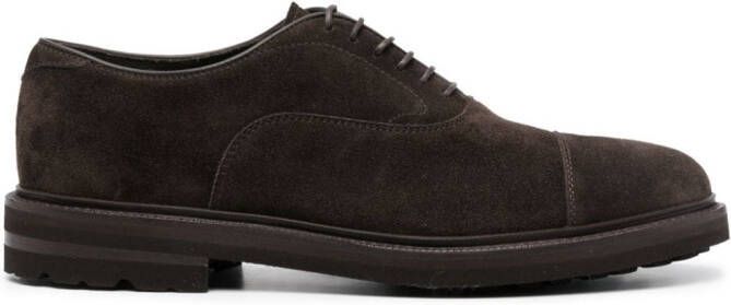 Henderson Baracco panelled lace-up oxford shoes Brown