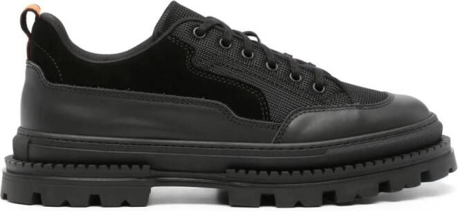 Henderson Baracco panelled lace-up sneakers Black
