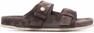 Henderson Baracco Paris double-strap suede sandals Brown