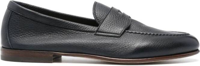 Henderson Baracco penny-slot leather loafers Blue