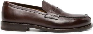 Henderson Baracco penny-slot leather loafers Brown