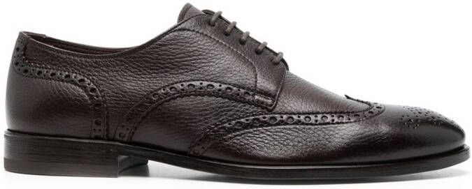 Henderson Baracco perforated-detail brogue shoes Brown