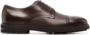 Henderson Baracco perforated-detail derby shoes Brown