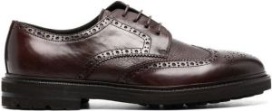 Henderson Baracco perforated lace-up derby shoes Brown
