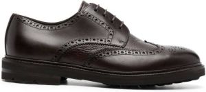 Henderson Baracco perforated leather derby shoes Brown