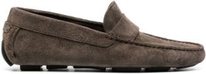 Henderson Baracco segmented-sole suede loafers Brown