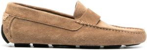 Henderson Baracco segmented-sole suede loafers Neutrals