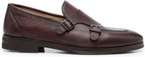 Henderson Baracco side buckle-detail monk shoes Brown