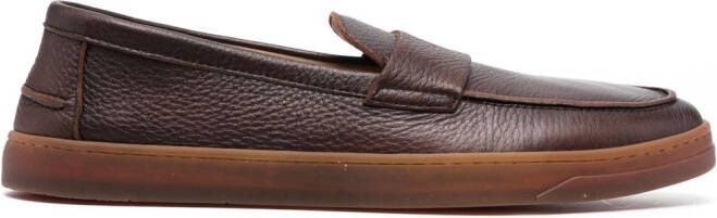 Henderson Baracco Sifnos pebble-leather loafers Brown
