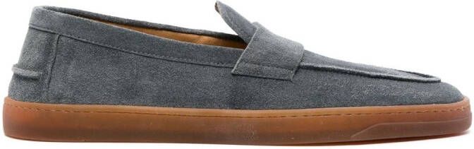 Henderson Baracco slip-on suede loafers Grey