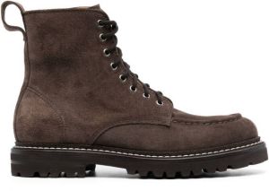 Henderson Baracco suede lace-up boots Brown