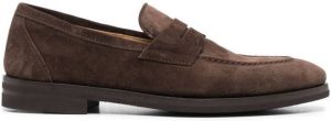 Henderson Baracco suede penny loafers Brown