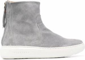 Henderson Baracco suede platform ankle boots Grey