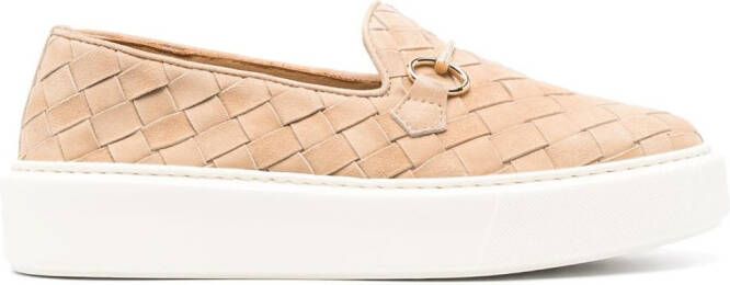 Henderson Baracco Tina braided suede loafers Neutrals