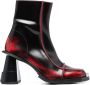 Henrik Vibskov Elle Driver Heel 100mm leather boots Red - Thumbnail 1