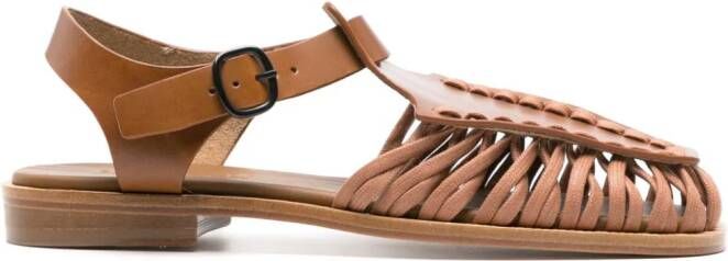 Hereu Alaro caged leather sandals Brown