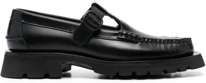 Hereu Alber T-bar leather loafers Black
