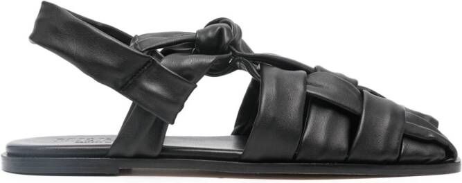 Hereu Bena interwoven leather sandals Black