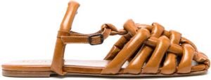Hereu Cabersa distressed leather sandals Brown