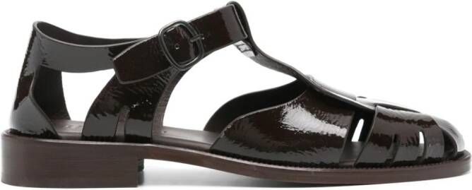 Hereu cut-out detail leather sandals Brown