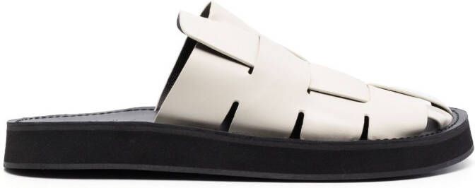 Hereu interwoven-design leather sandals White