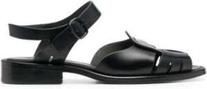 Hereu low-heel leather sandals Black