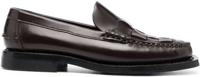 Hereu Nombela interwoven-design loafers Brown